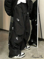 Digital Y2K Parachute Loose-Fitting Trousers