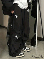 Digital Y2K Parachute Loose-Fitting Trousers