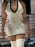 Distinguish Halter Tall-Waist Mini Dress