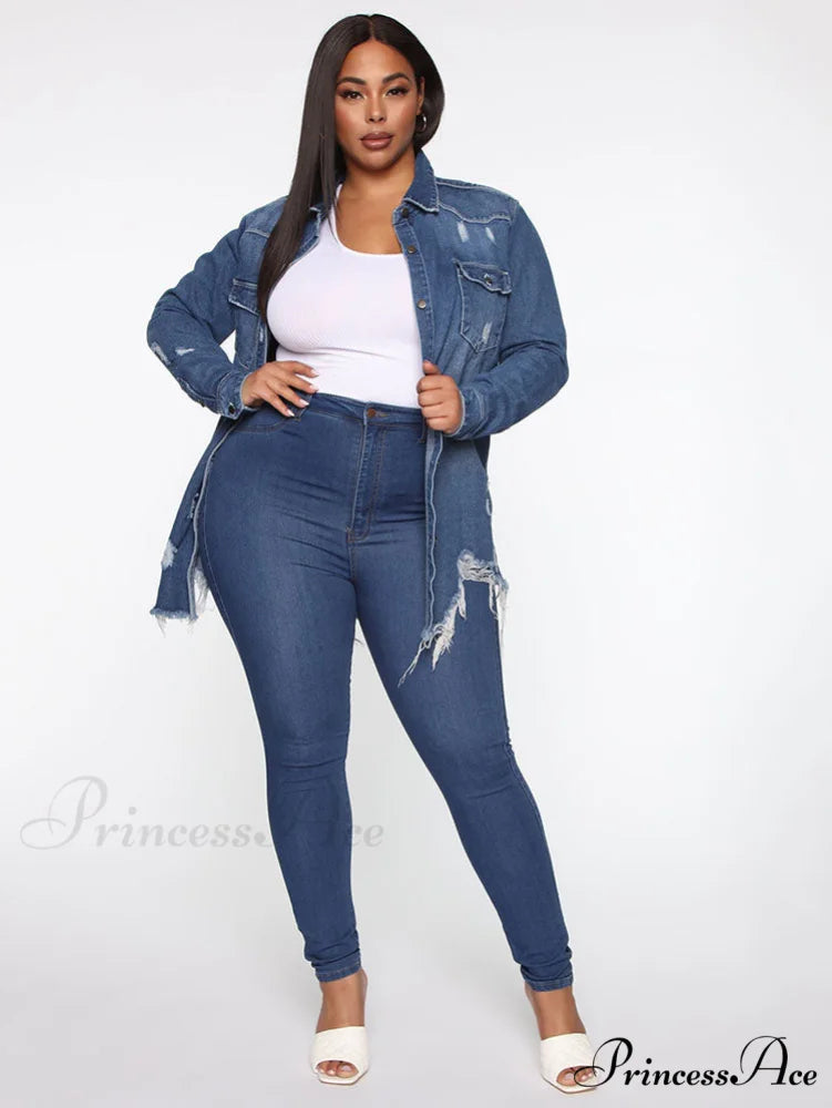 Distressed Crochet Graceful Knit Sweater