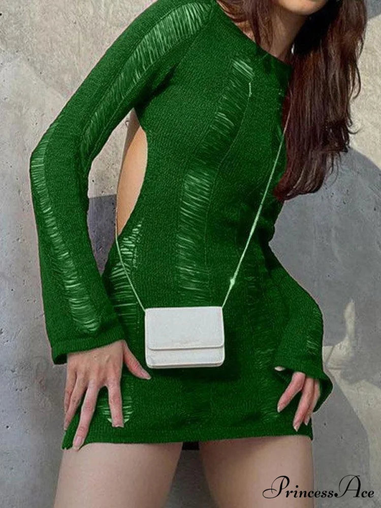 Distressed High Graceful Waist Ripped Jeans