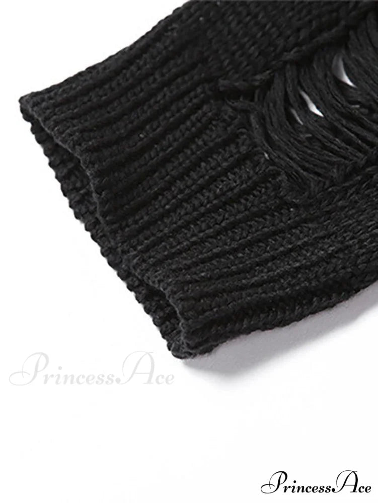 Distressed High Graceful Waist Ripped Jeans