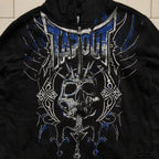 Distressed Zip Up Sweater