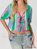 Divide Bind Puff Sleeve Top