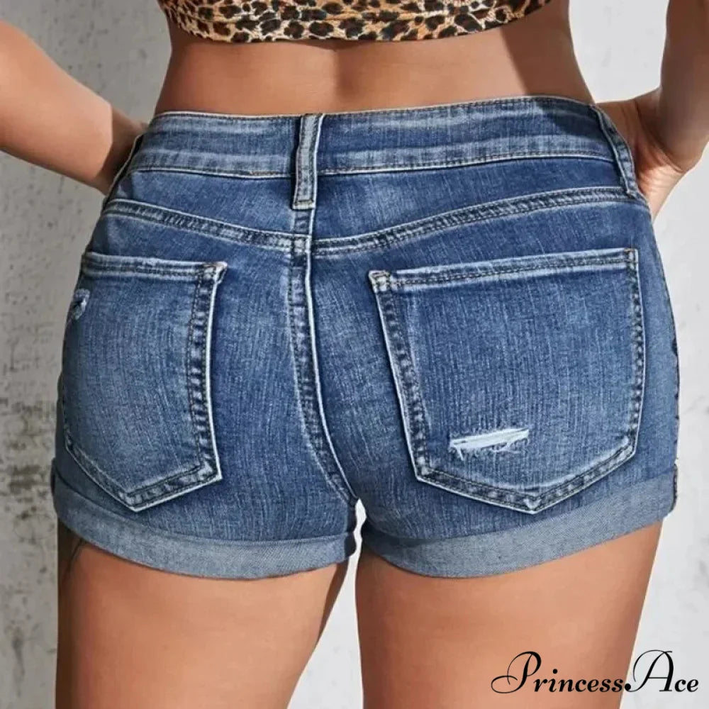 Divided Denim Twisted Hem Short