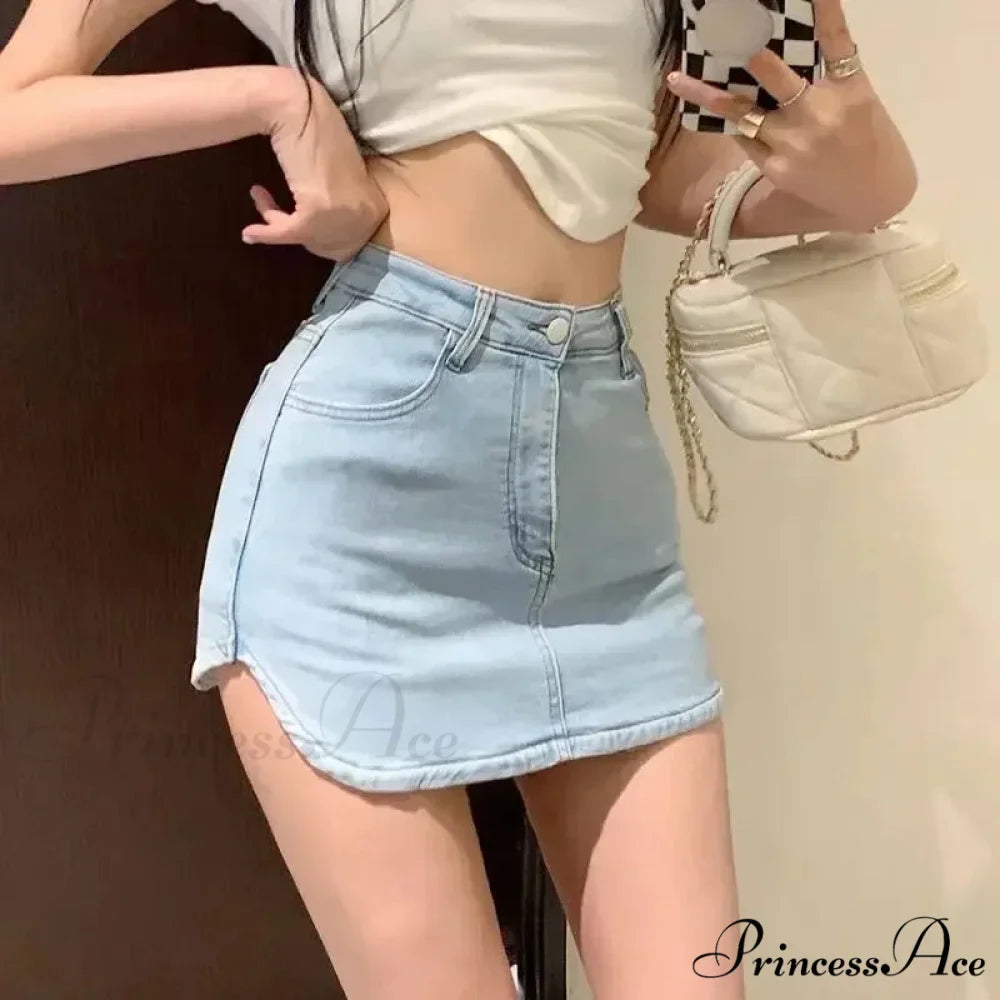 Divided Denim Skirt