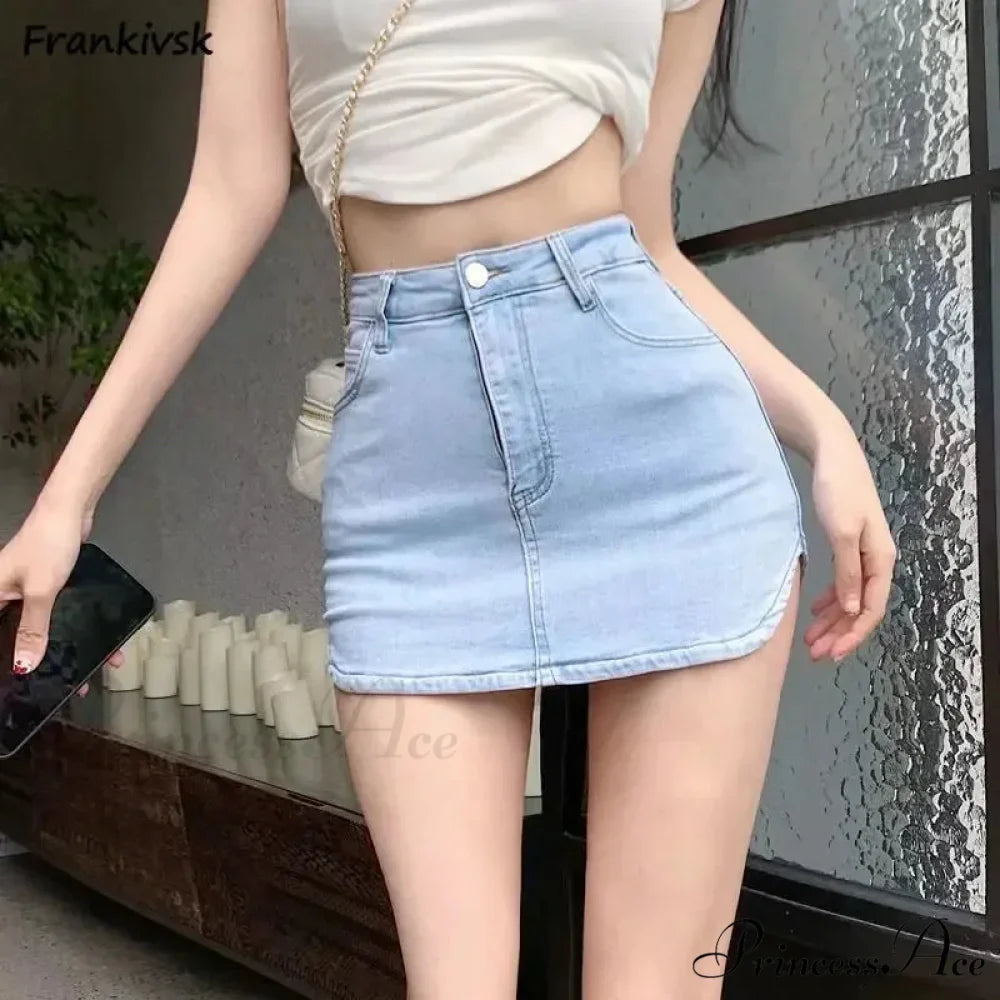 Divided Denim Skirt