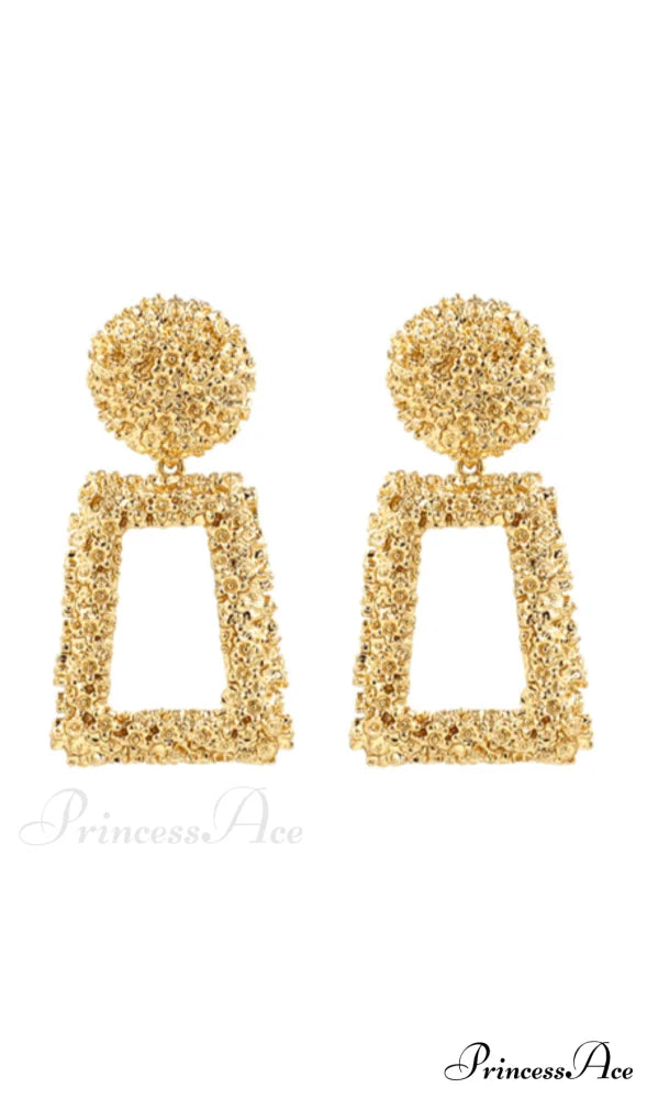 DOOR KNOCKER TEXTURED EARRINGS