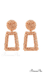 DOOR KNOCKER TEXTURED EARRINGS