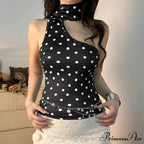Dotted Scarf Midriff Top