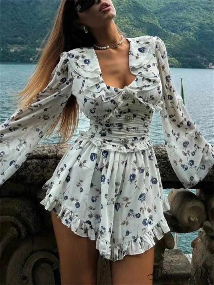 Drawn Drawstring Bandage Mini Garment