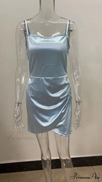 Dreamy In Satin Charming Ruched Mini Dress