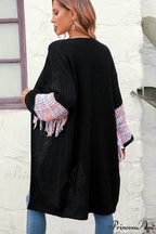 Dropped Fringe Cardigan Arm with Shoulder