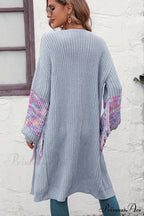 Dropped Fringe Cardigan Arm with Shoulder
