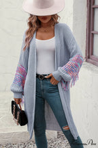 Dropped Fringe Cardigan Arm with Shoulder