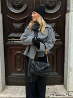 Dual Breasted Woolen Mix Coat