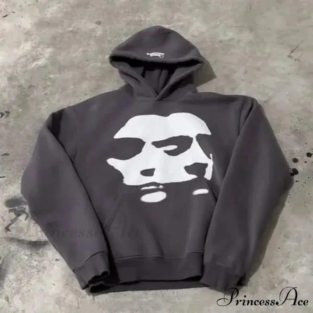 Dual-Personality Graphic Oversized Hoodie