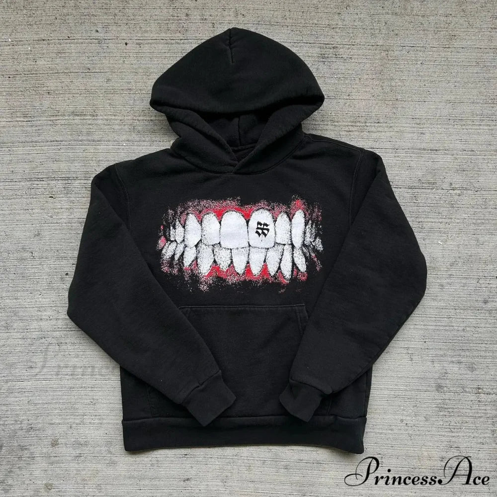 Dual-Personality Graphic Oversized Hoodie