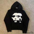 Dual-Personality Graphic Oversized Hoodie