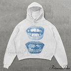 Dual-Personality Graphic Oversized Hoodie