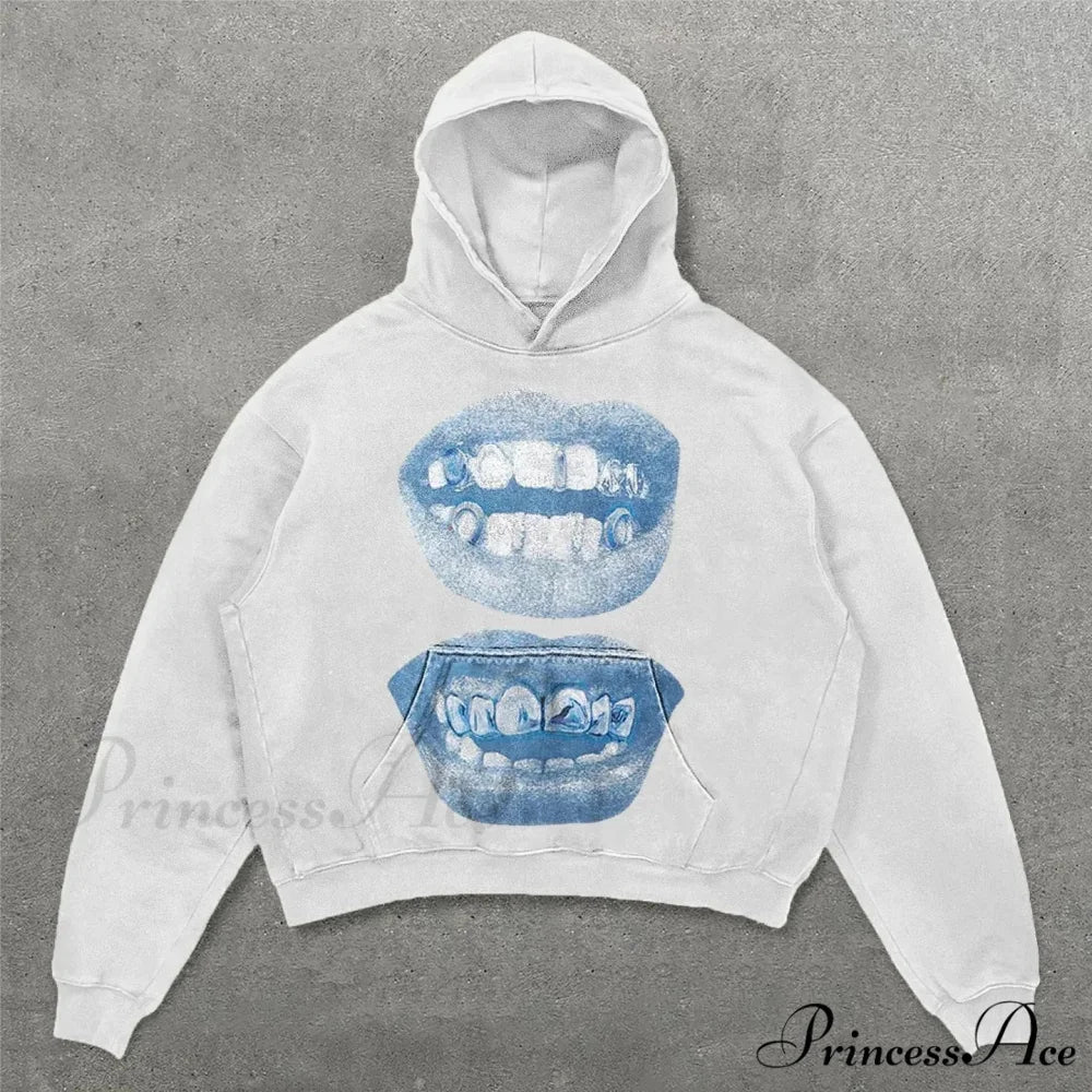 Dual-Personality Graphic Oversized Hoodie