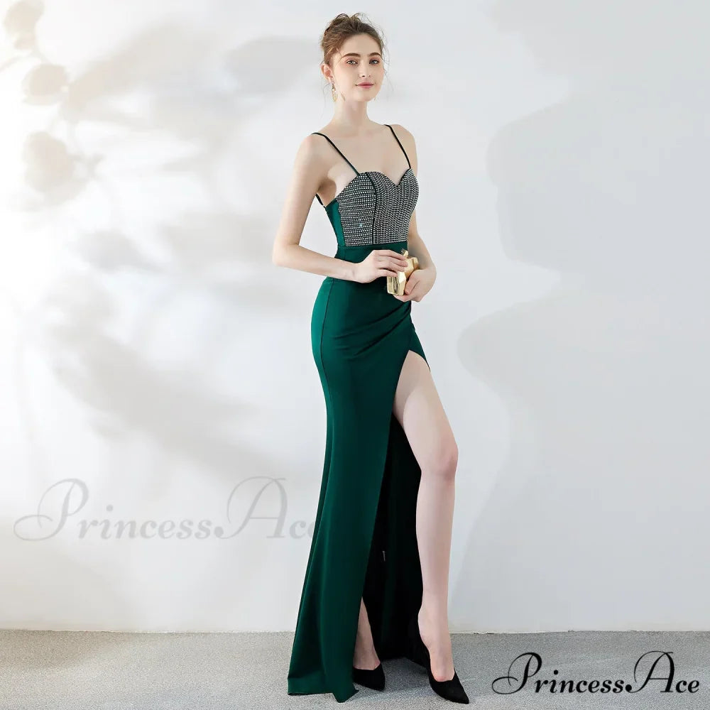 Dulce Hot Stone Charming Sling Long Dress