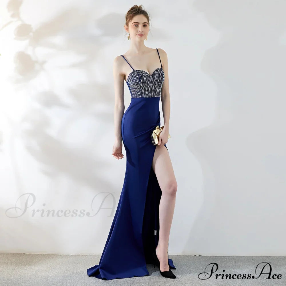 Dulce Hot Stone Charming Sling Long Dress