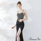 Dulce Hot Stone Charming Sling Long Dress