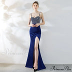 Dulce Hot Stone Charming Sling Long Dress