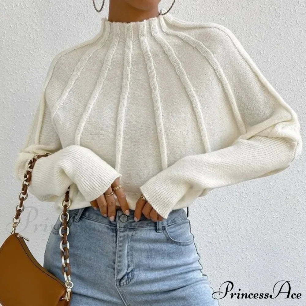 Durable Circular Neck  Batball Sleeve  Baggy Jumper