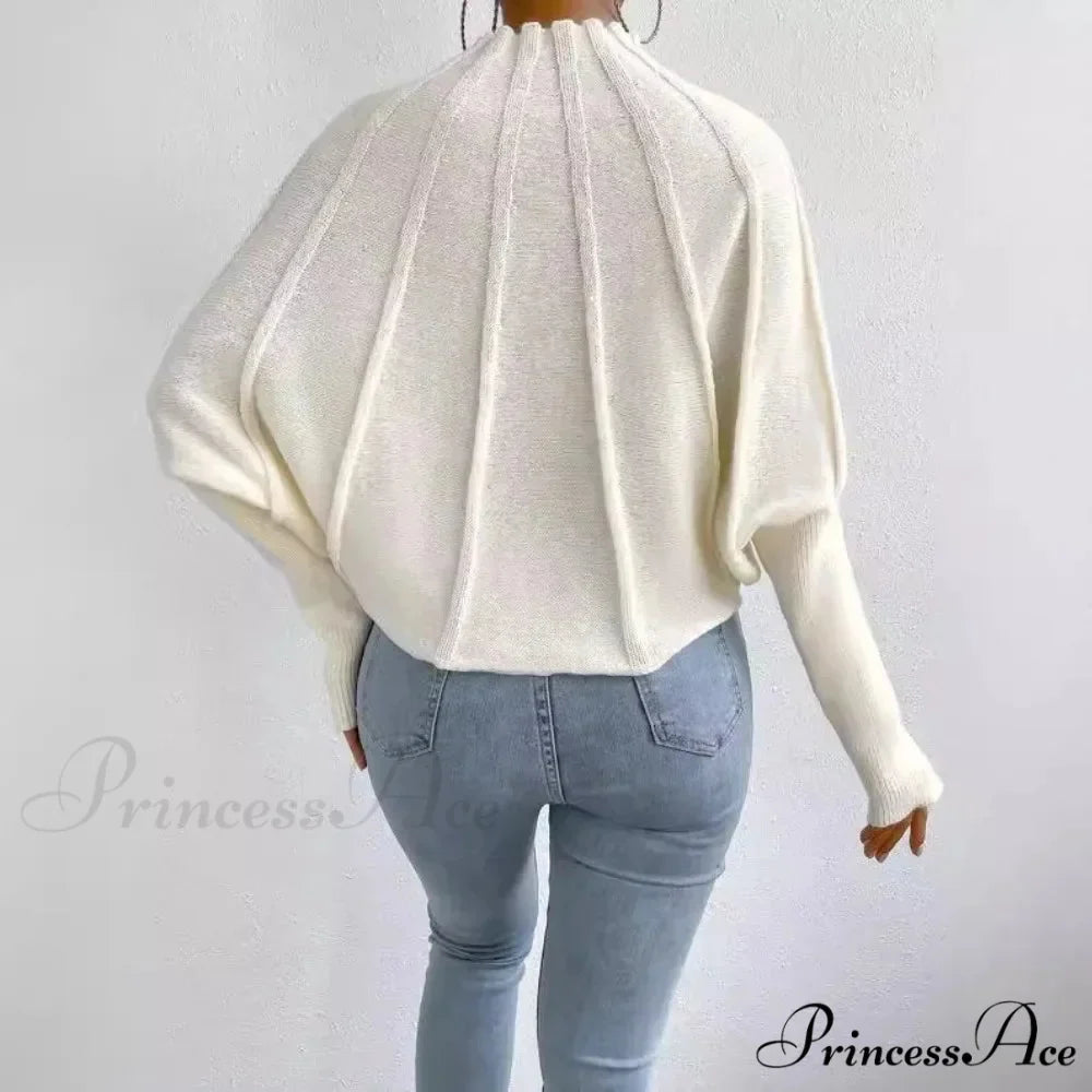 Durable Circular Neck  Batball Sleeve  Baggy Jumper