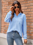 Durable Collar Pullover Knit Top Classy Top