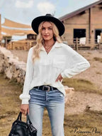 Durable Collar Pullover Knit Top Classy Top