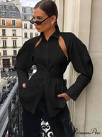 Durable Collar Single Buttoned Ivory Top