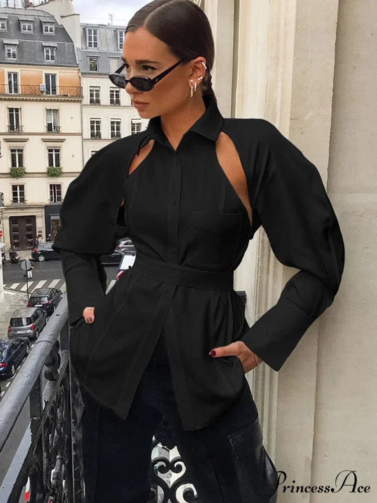 Durable Collar Single Buttoned Ivory Top