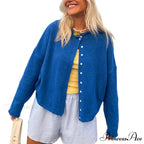 Durable Comfortable Button-front Knit Cardigan