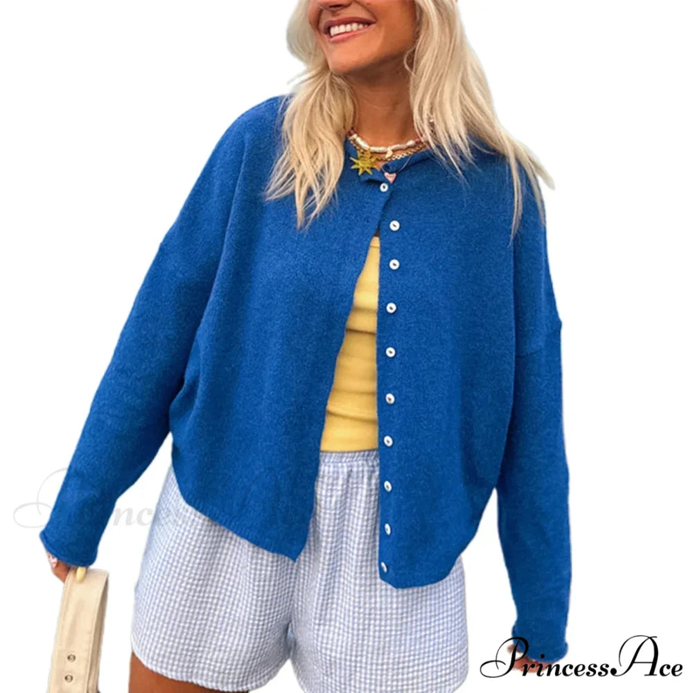 Durable Comfortable Button-front Knit Cardigan