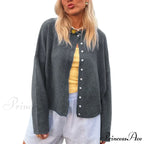 Durable Comfortable Button-front Knit Cardigan