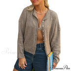 Durable Comfortable Button-front Knit Cardigan