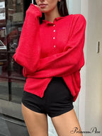 Durable Comfortable Button-front Knit Cardigan