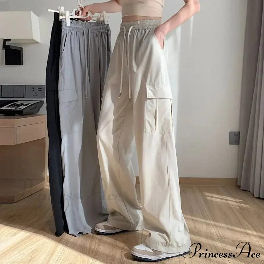 Durable Elevated Waist Stylish Cargo Trousers