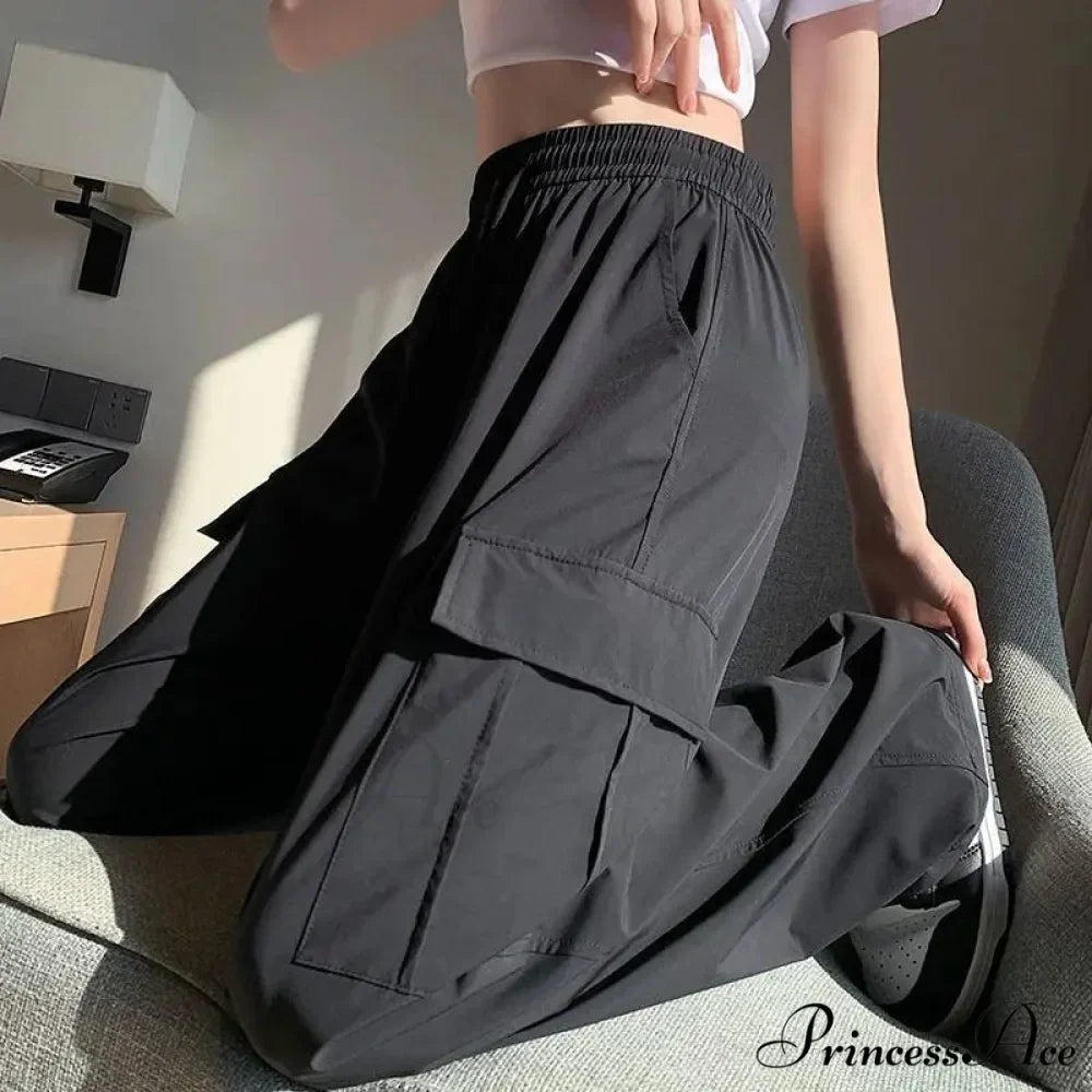 Durable Elevated Waist Stylish Cargo Trousers