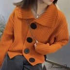 Durable Extended Sleeve Solo-Buttoned Cardigan