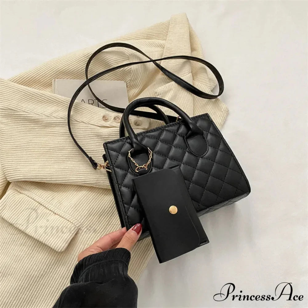 Durable Gem Grid Faux Leather Crossbody