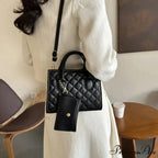 Durable Gem Grid Faux Leather Crossbody