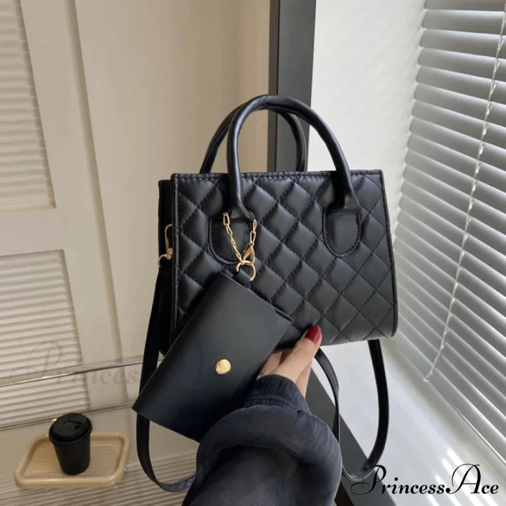 Durable Gem Grid Faux Leather Crossbody