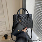 Durable Gem Grid Faux Leather Crossbody