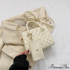 Durable Gem Grid Faux Leather Crossbody