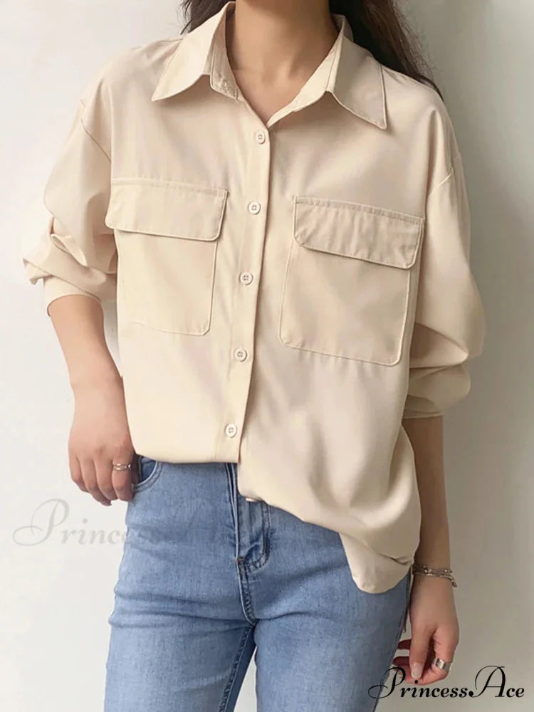 Durable Harajuku Collar Shirt Informal Shirt