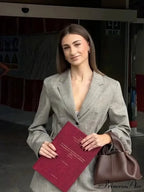 Durable Jacket with Belt V-neck Collar Coat